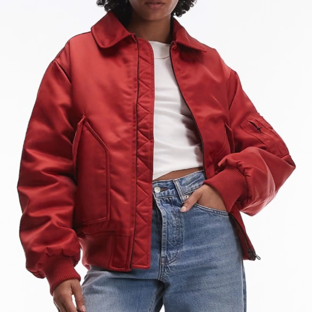 Topshop Nylon Bomber Jacket NWT